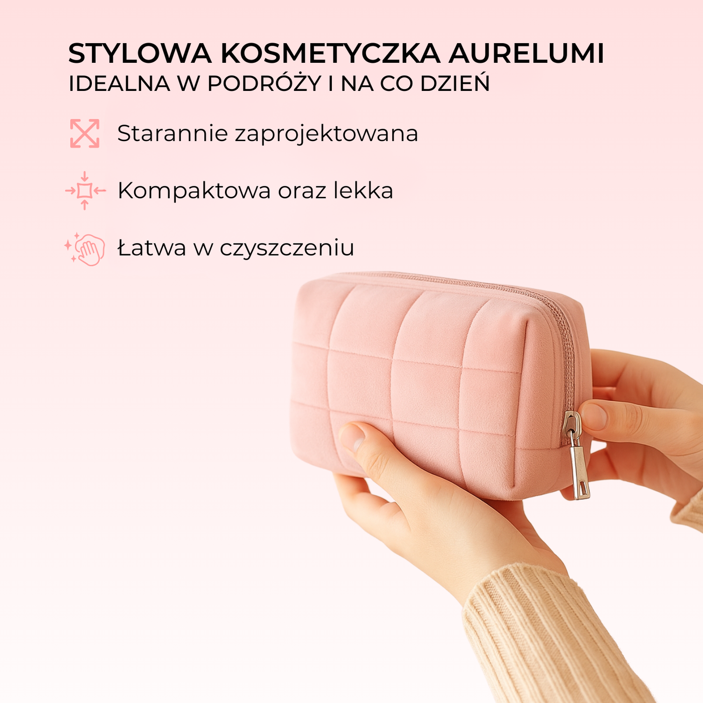 Stylowa kosmetyczka podróżna